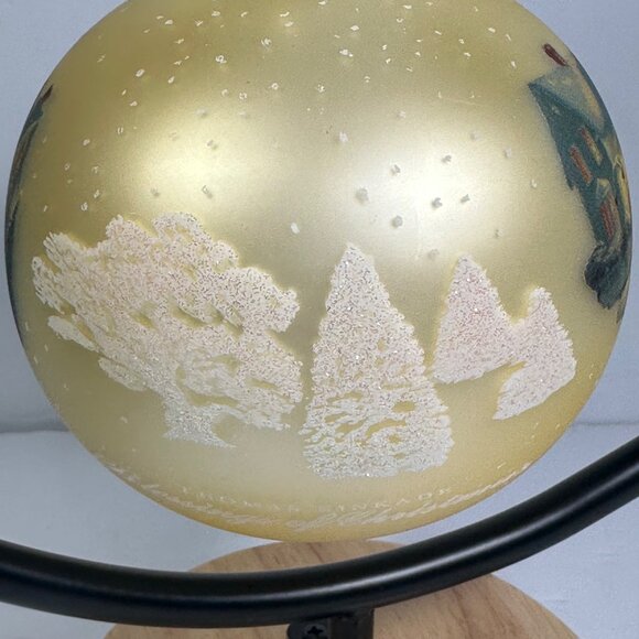 Thomas Kinkade "Blessings Of Christmas" Glass Hand-Painted Ornament Collectible - Picture 3 of 8